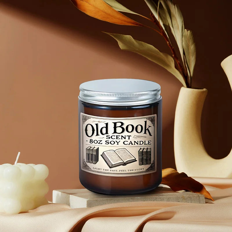 Old Book Flavored Soy Candles - Aromatherapy, Candle Soy Gifts, Home Scented Candles, Valentine's Day Gifts