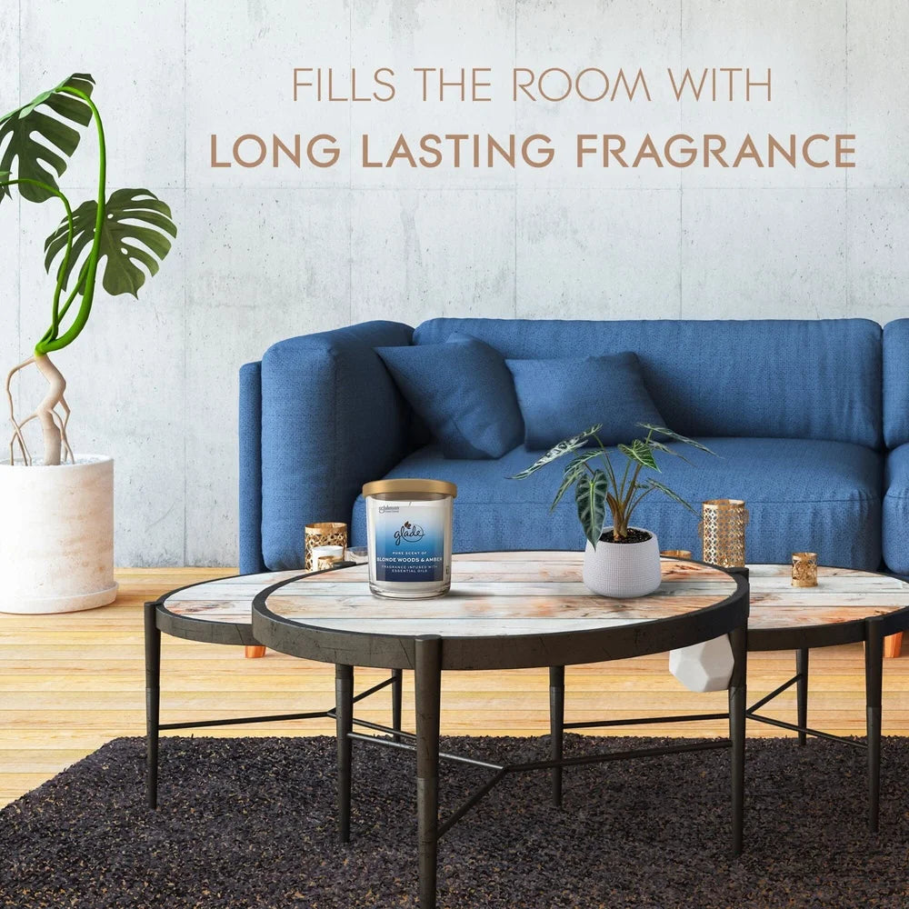 Large Jar Scented Candle Blonde Woods Amber 16oz Long Lasting 85 Hours Premium Fragrance Luxury Home Decor Gift Candle