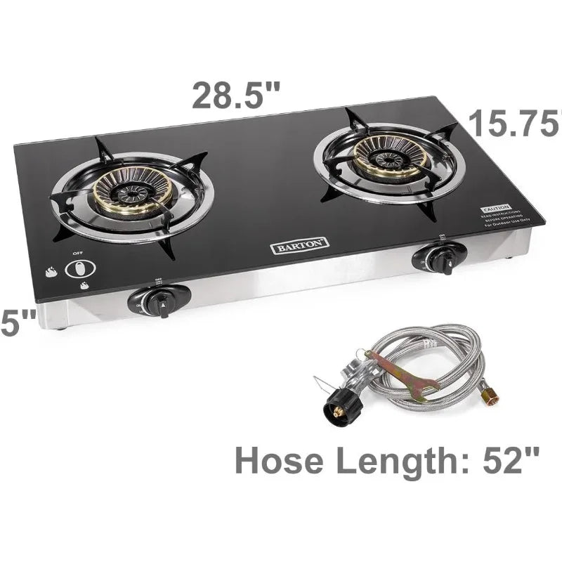 XMSJ Double Burner Stove With Auto Ignition Cooktop