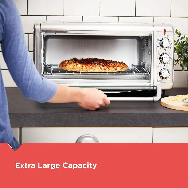 BLACK+DECKER Crisp 'N Bake Air Fry Countertop Convection Toaster Oven, 8-Slice, Fits 9” x 13” pan,12” Pizza, Timer, Keep Warm