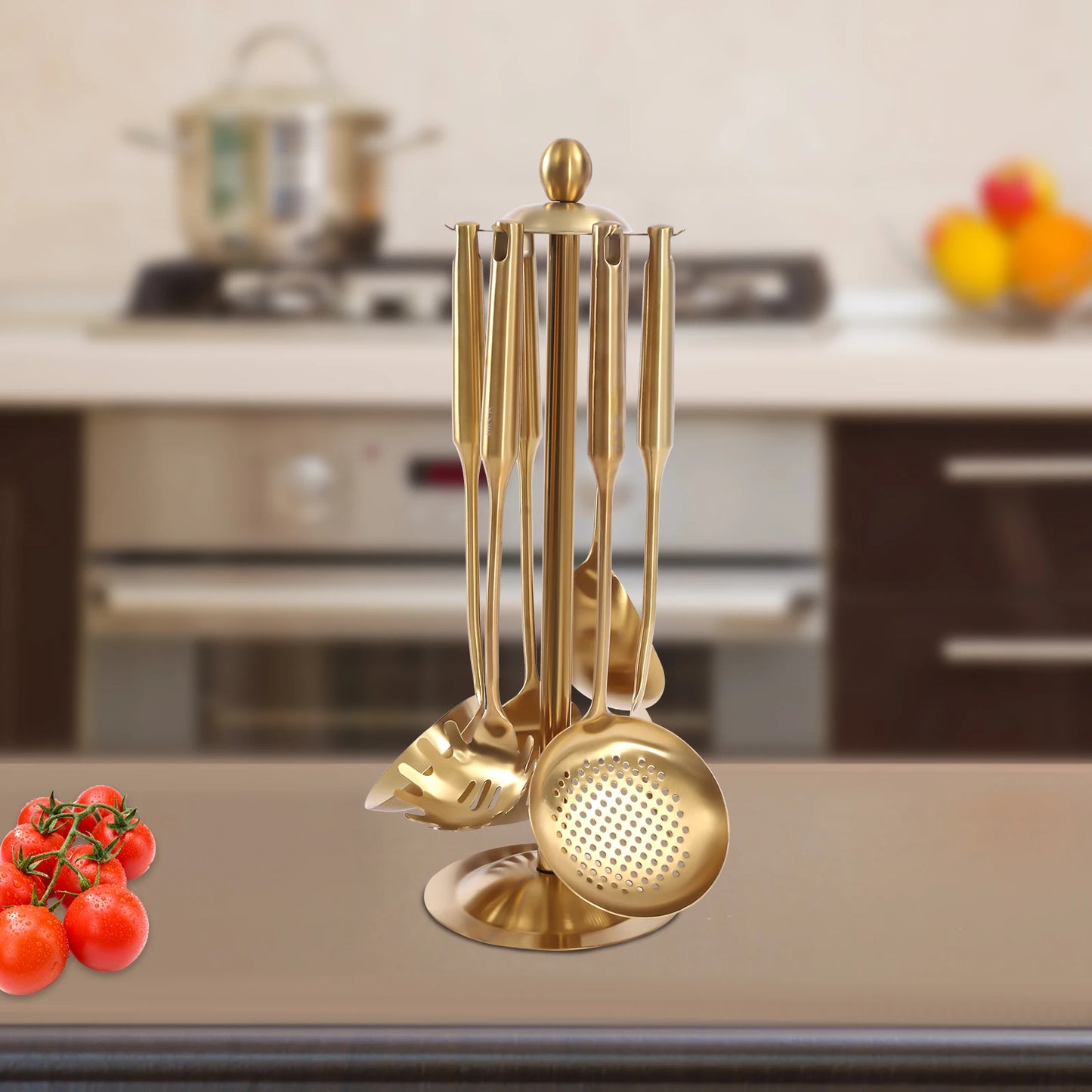 Kitchen Utensil Set Stainless Steel Gold, 14pcs Elegant Dinnerware Cooking Tools Gadgets | Ideal Housewarming Gift for Daily Use