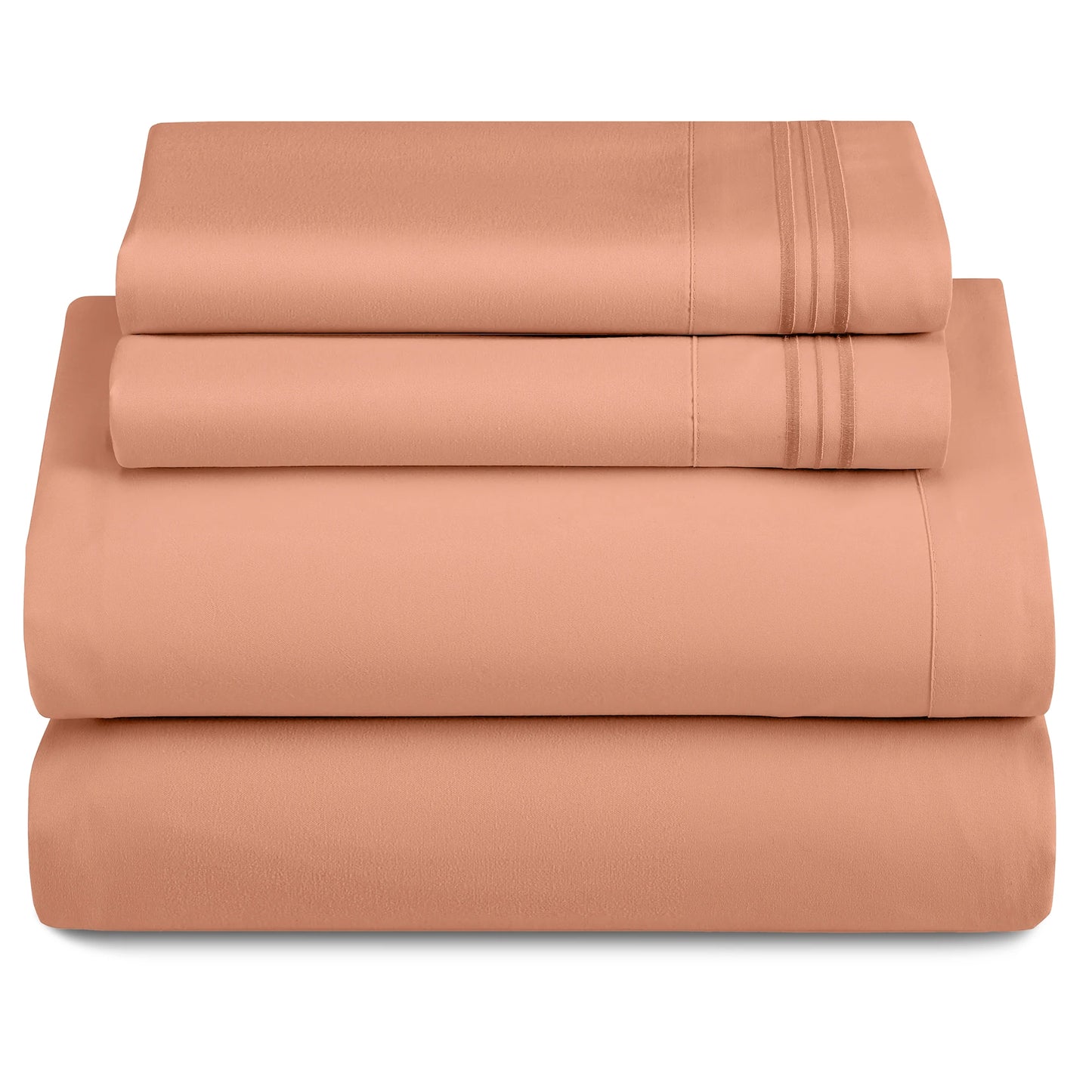 LUX Décor Sheet Set - 3 Piece Ultra-Soft Microfiber Bed Sheets with Flat Sheet, 16 Inches Deep Pocket Fitted Sheet