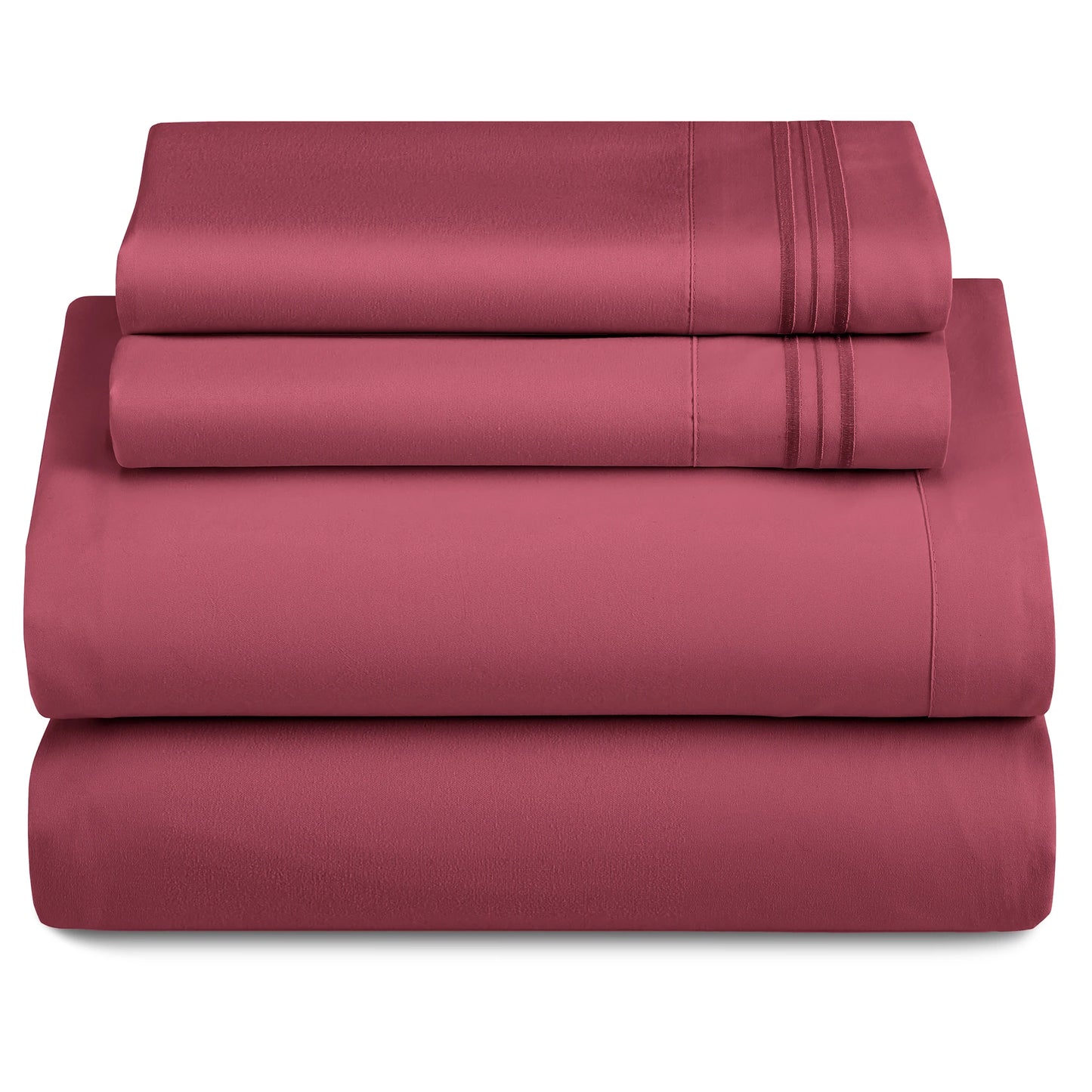 LUX Décor Sheet Set - 3 Piece Ultra-Soft Microfiber Bed Sheets with Flat Sheet, 16 Inches Deep Pocket Fitted Sheet