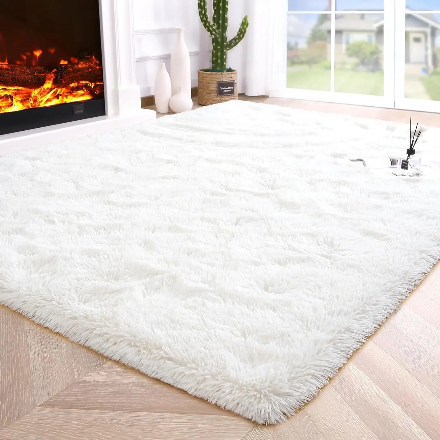 Fluffy Rugs for Bedroom Fuzzy Area Rugs for Living Room Soft Kids Carpet Non Slip Rugs for Hardwood Floors Room Decor