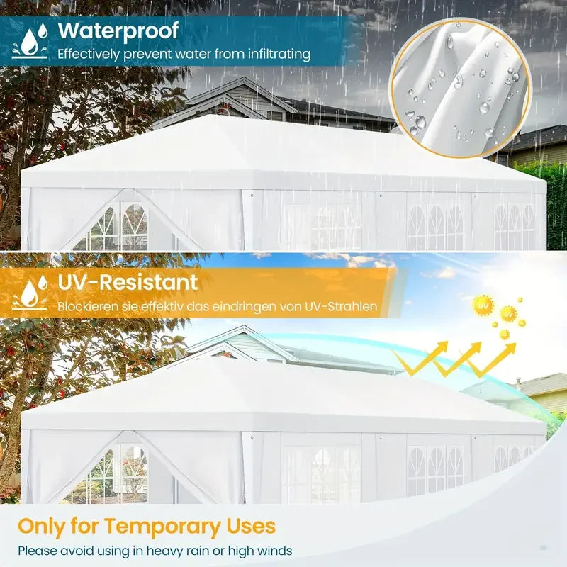 Tooluck Waterproof Party Tent With Removable Walls Canopy