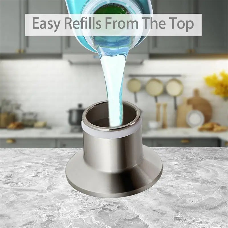 Samodra Liquid Soap Dispenser With bottle Chrome/Nickel Brass Pump Head For Kitchen Sink Soap dispensers Kitchen Accessories