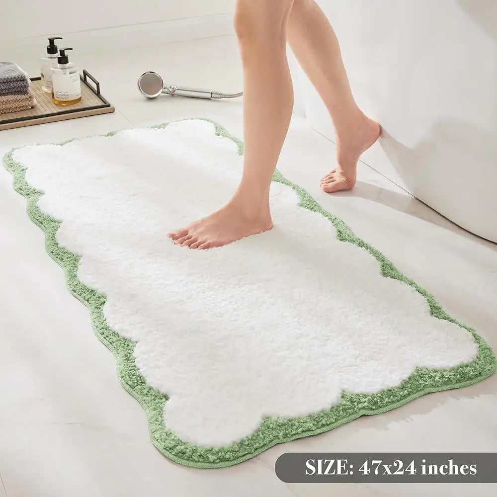 DUTRIEUXCN Microfiber Bathroom Runner Rug Non Slip Backing