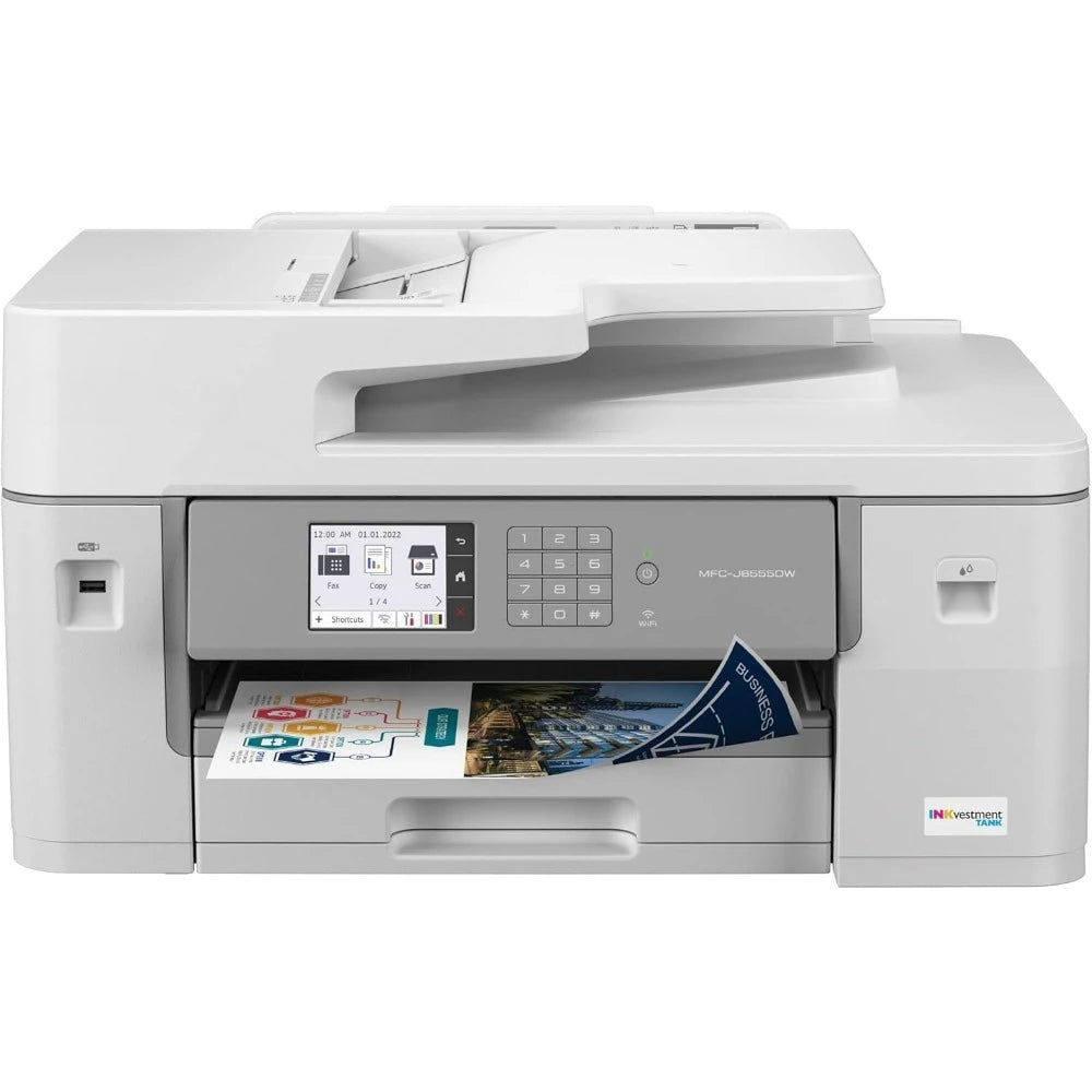 Office Products MFCJ6555DW INKvestment Tank Color Inkjet All-in-One Printer with up to 1 Year of Ink in-box1 and 11” x 17” Print