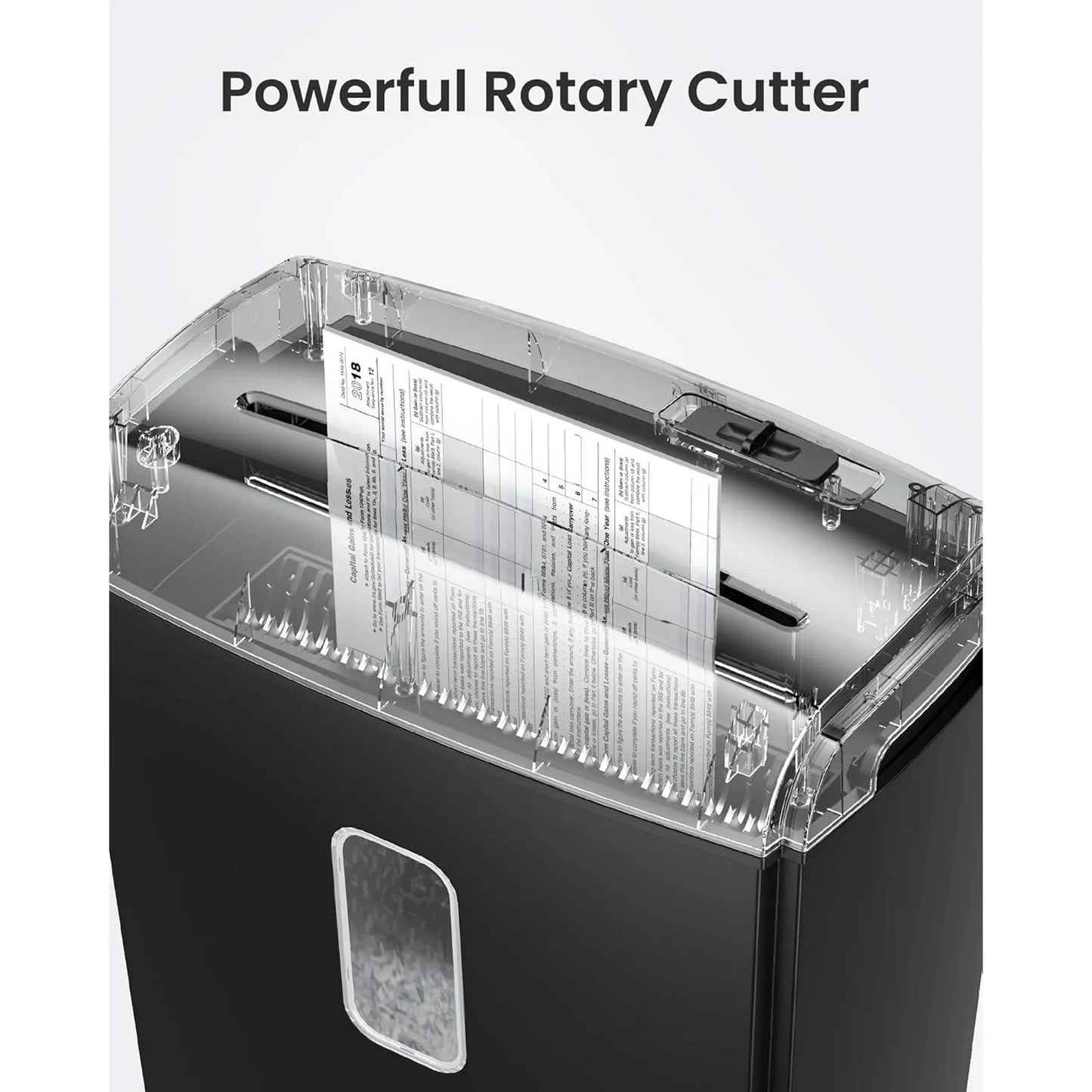 Deli 8-Sheet Micro Cut Paper Shredder P-4 High Security for Home Office Use with Handle, Shreds Credit Card/Staple 4 Gallons