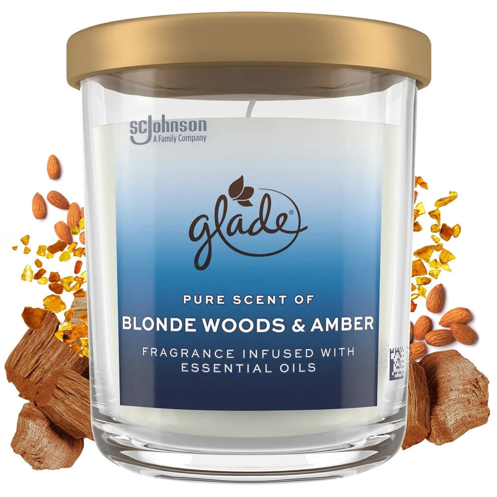 Large Jar Scented Candle Blonde Woods Amber 16oz Long Lasting 85 Hours Premium Fragrance Luxury Home Decor Gift Candle