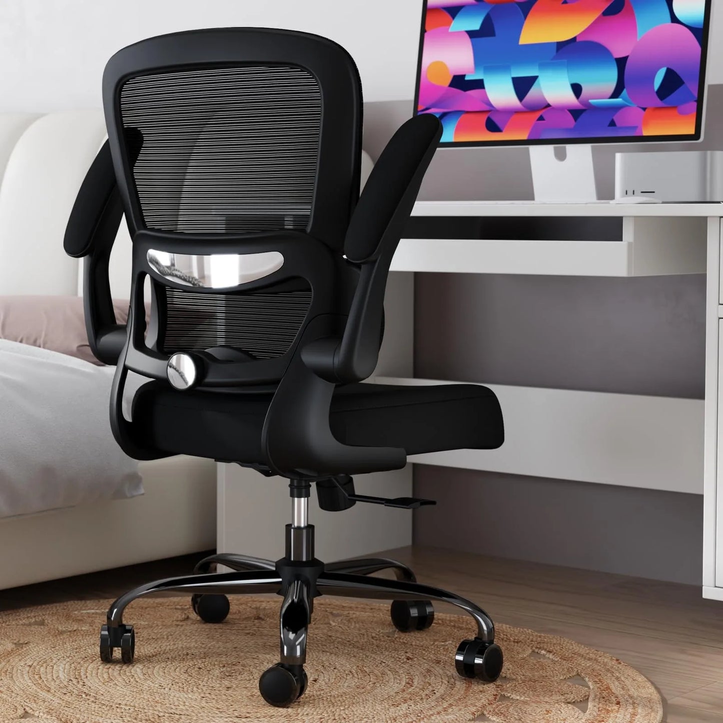 TRALT Office Chair Ergonomic Desk Chair with Adjustable Lumbar Support Mesh Back