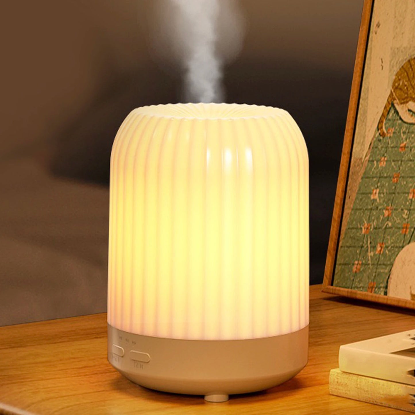 Essential Oil Diffuser For Bedroom, Quiet Humidifiers For Home, Ultrasonic 250ML Small Aromatherapy Diffuser, 7 LED Color Safety