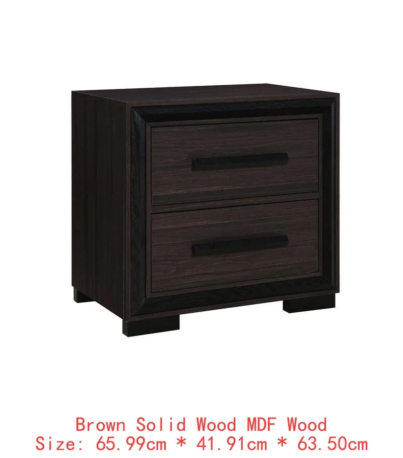 5PC King Bedroom Set – Grey & Black Design