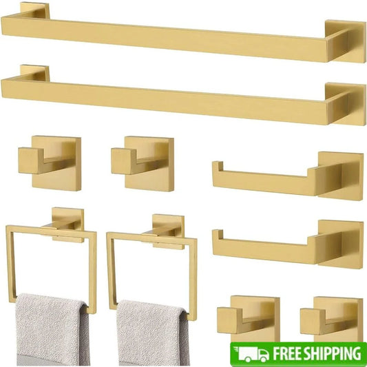 DUTRIEUX 10 Piece Stainless Steel Bathroom Hardware Set