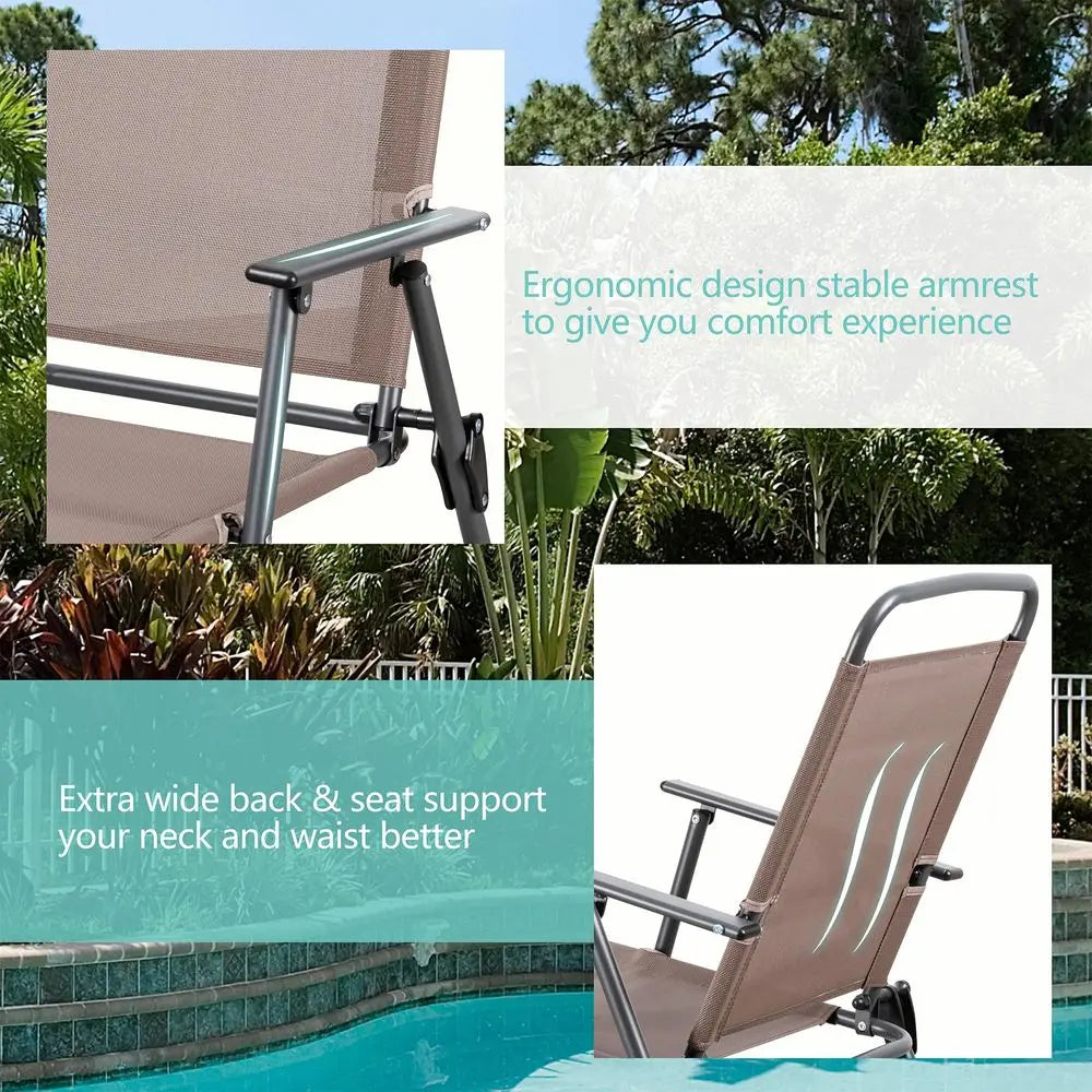6 Pieces Folding Patio Dining Set, All Weather Small Metal Outdoor Table and Chair Set, Garden Patio Furniture Set w Umbrella,
