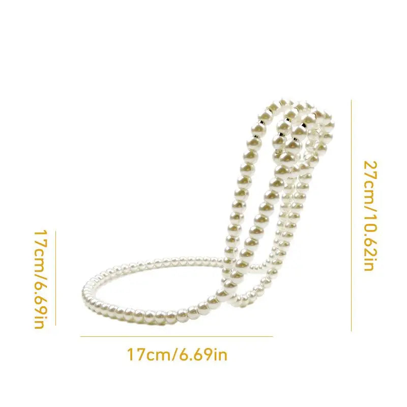 Pearl Necklace Wine Suspended Rack Creative Resin Hanging Single Wine Bottle Holder Stand Desktop Decoration