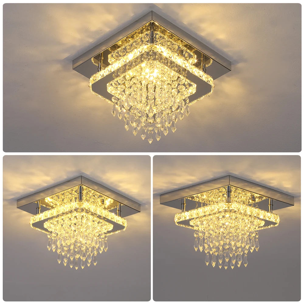 GreeLustr Modern Crystal Chandelier Led Pendant Light
