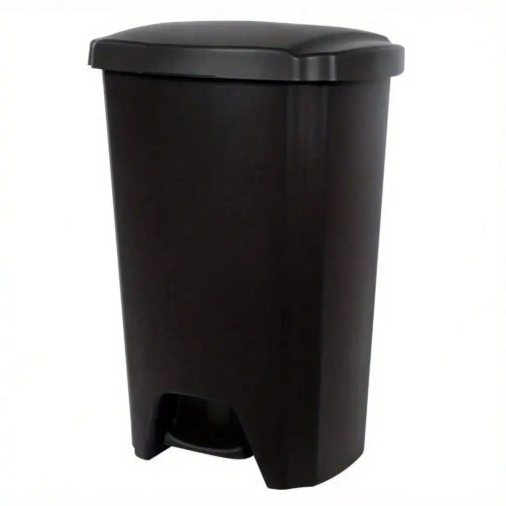 12.1 gallon trash can, plastic step kitchen trash can, foot design, cleaner and more hygienic