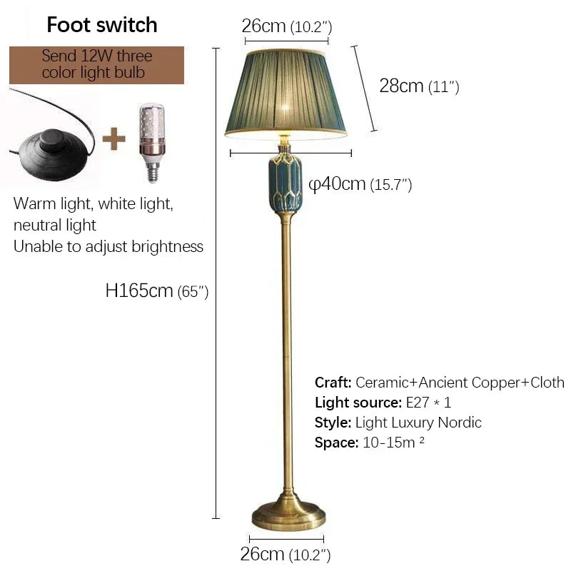 BROTHER Modern Ceramics Floor Lamps Standing LED Nordic Creative Fashion Table Light For Home Living Room Bedroom Decor