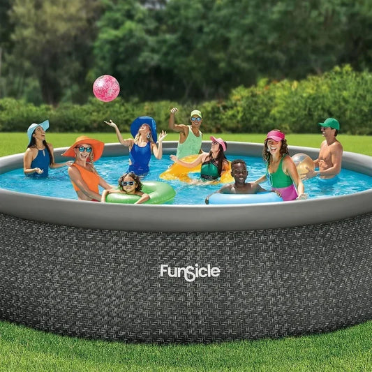 YTYIN Round Inflatable Pool For Use With Filter Pump