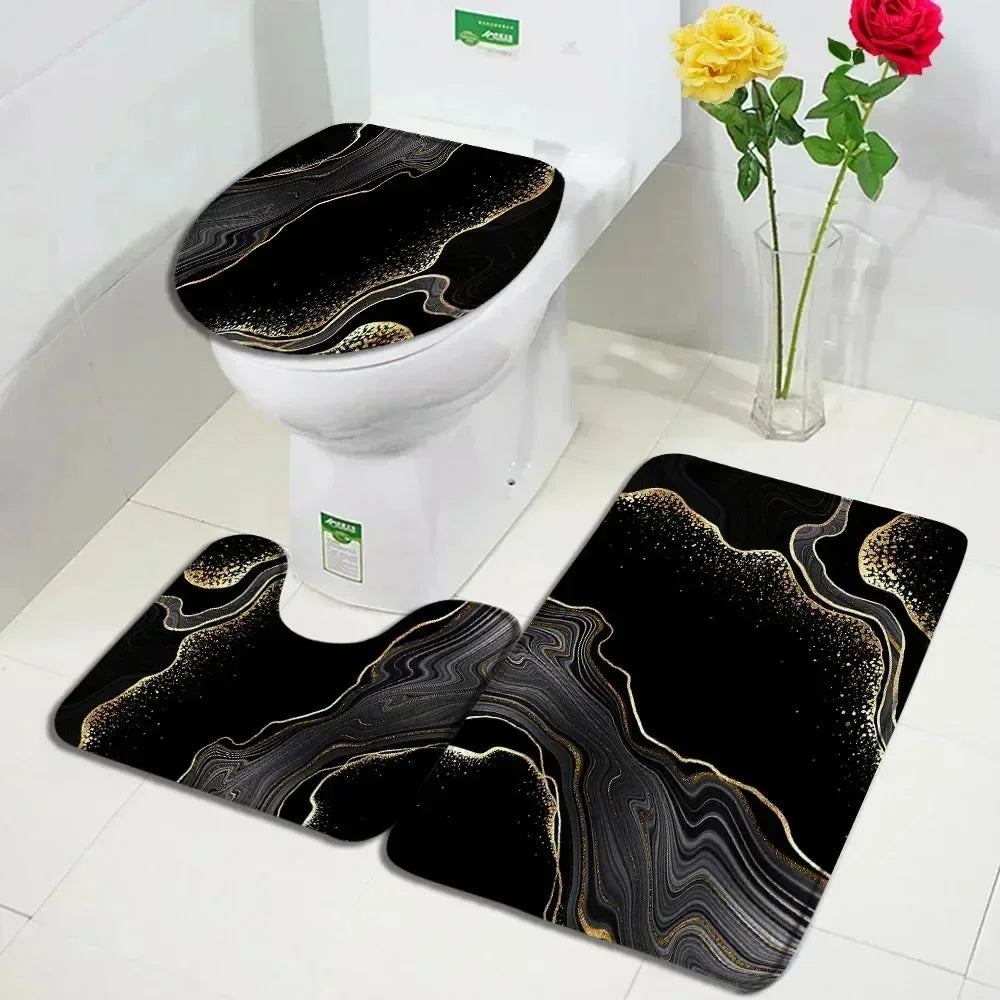 CN Zhejiang Abstract Marble Bath Mat Modern Non Slip Rug