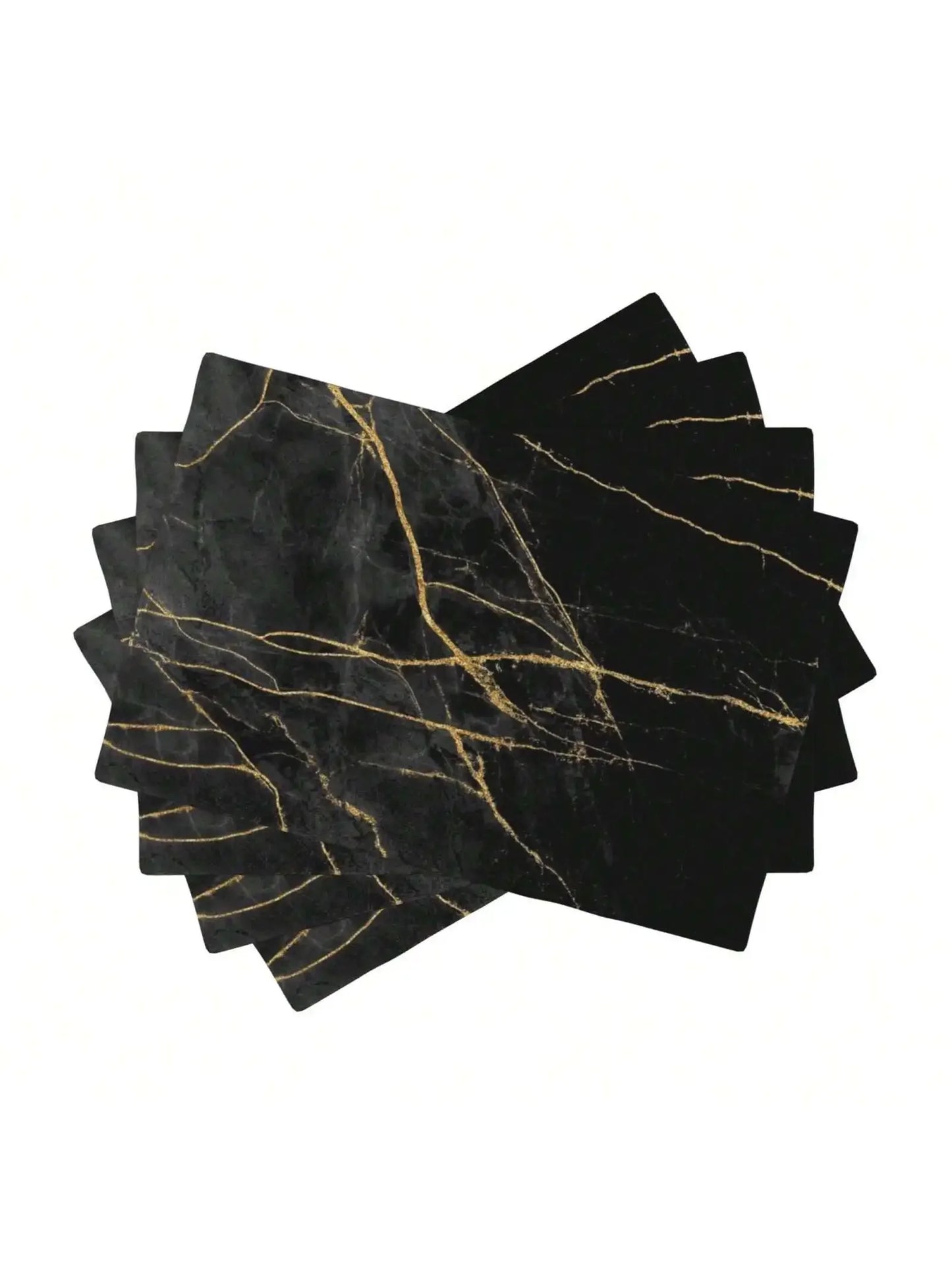 4PC Marble Table Placemats Washable Marble Style Table Mats Wipe-Clean And Easy To Clean Suitable For Home Kitchen Decor