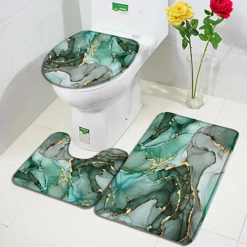 CN Zhejiang Abstract Marble Bath Mat Modern Non Slip Rug