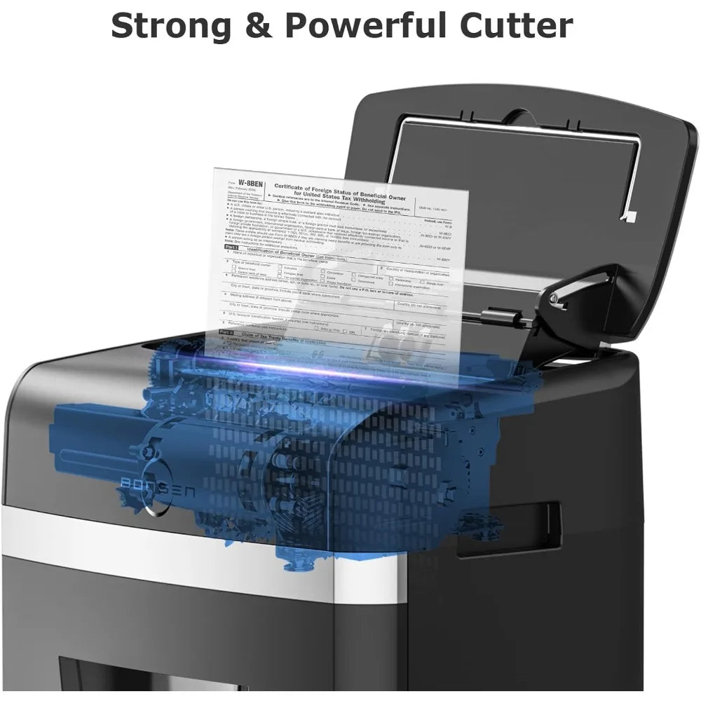 Shredder for Office, 120-Sheet Auto Feed Paper Shredder, Micro Cut Paper Shredders for Home Office Use