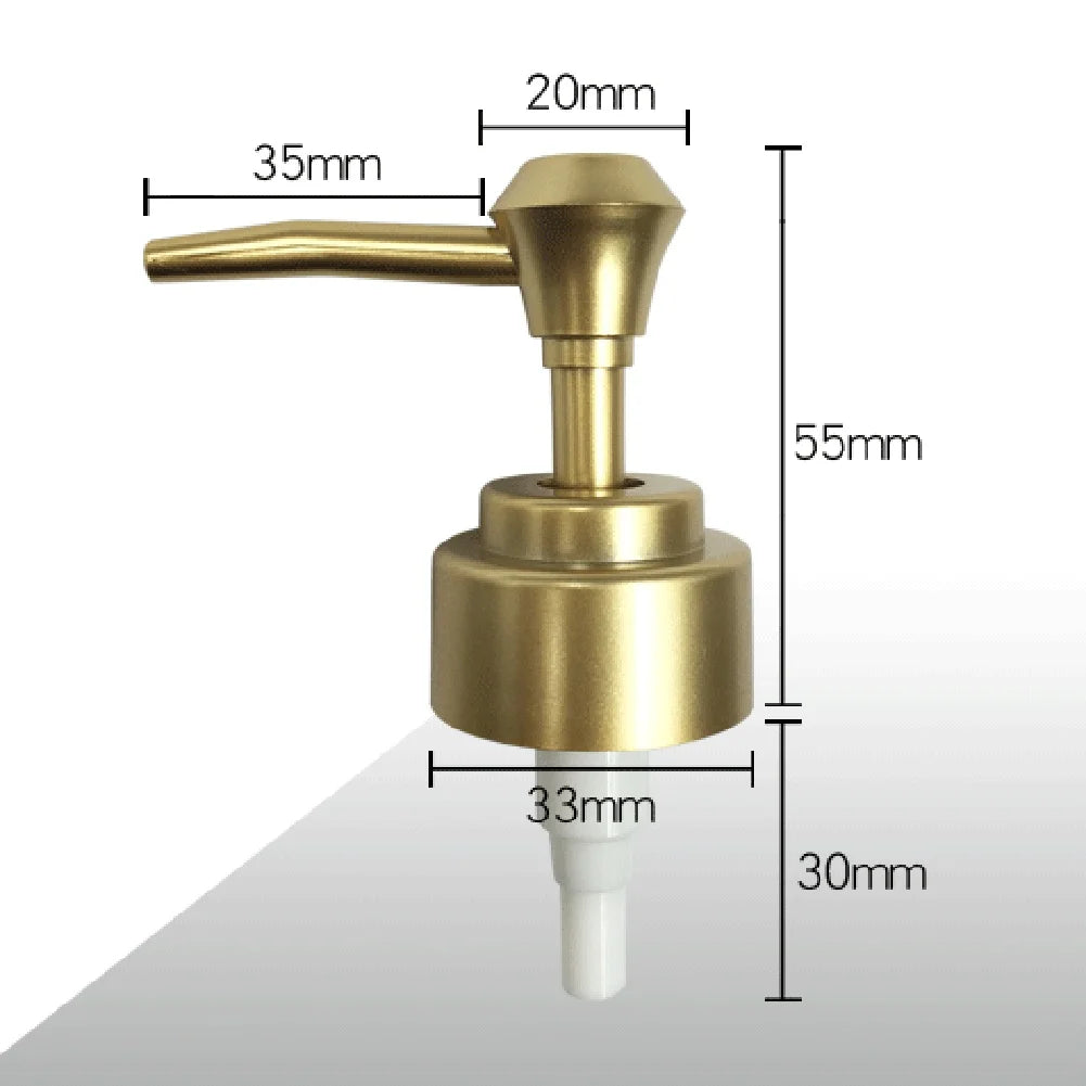 Gold Soap Pump Liquid Lotion Dispenser Head Nozzle Bathroom Liquid Soap Shampoo Dispenser Accessories Plastic
