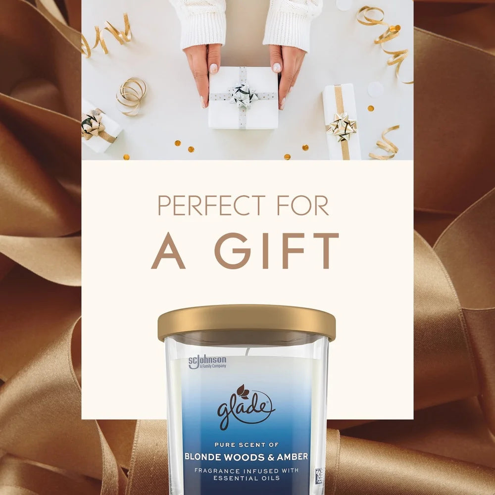 Large Jar Scented Candle Blonde Woods Amber 16oz Long Lasting 85 Hours Premium Fragrance Luxury Home Decor Gift Candle