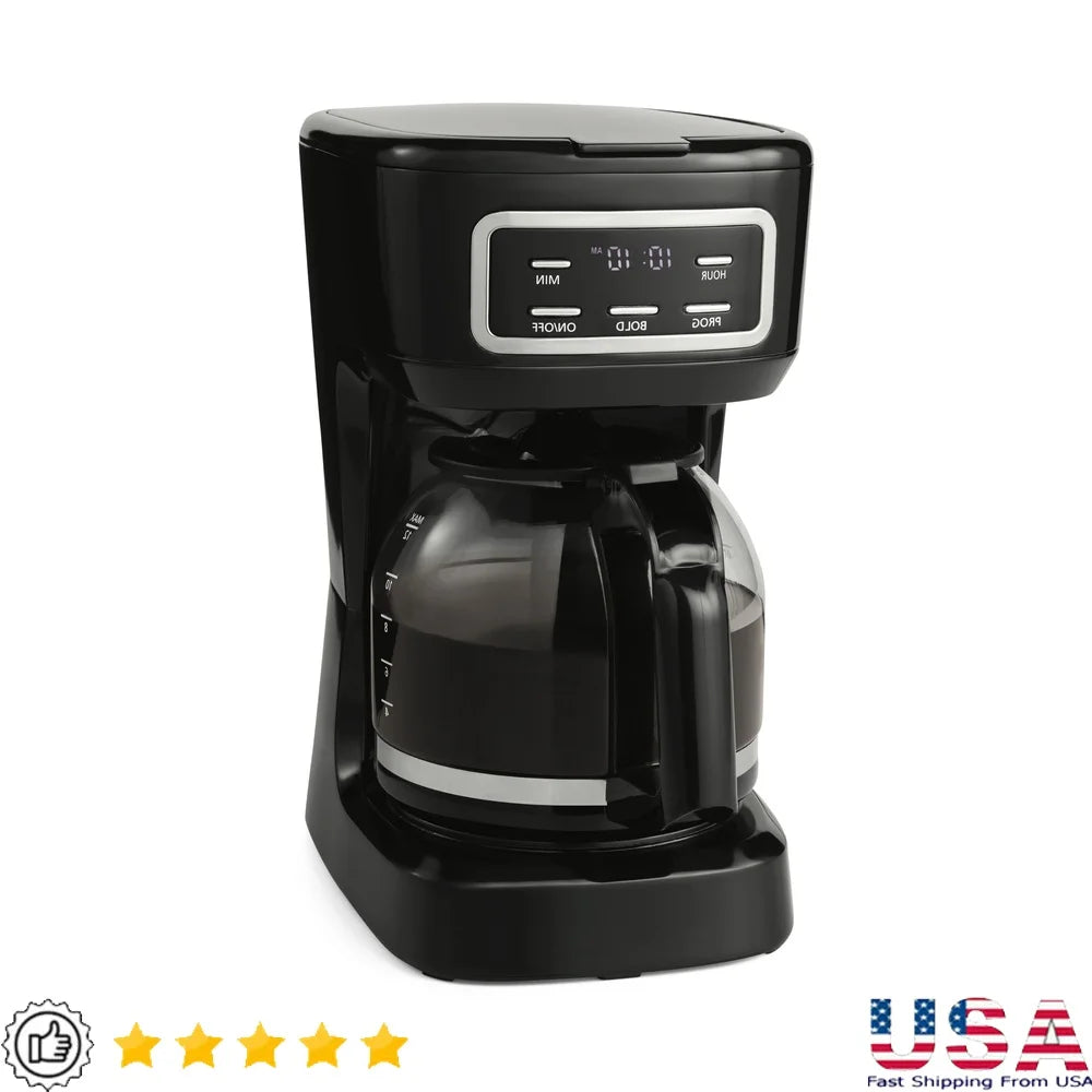 XMSJ Programmable Drip Coffee Maker With LED Display