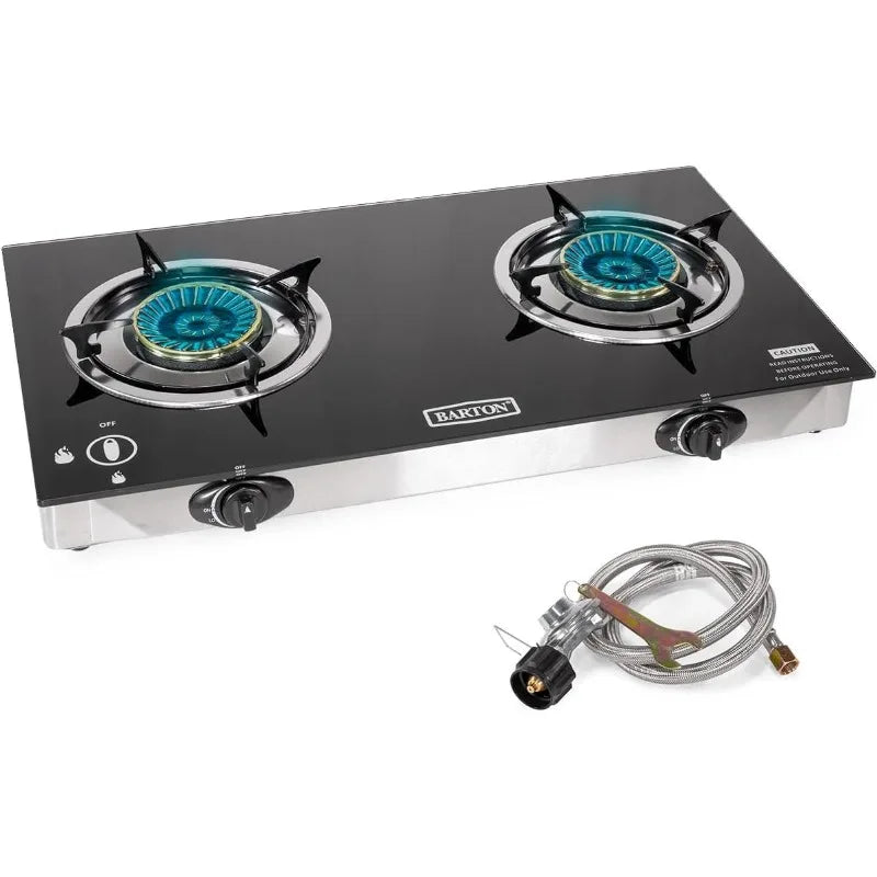 XMSJ Double Burner Stove With Auto Ignition Cooktop
