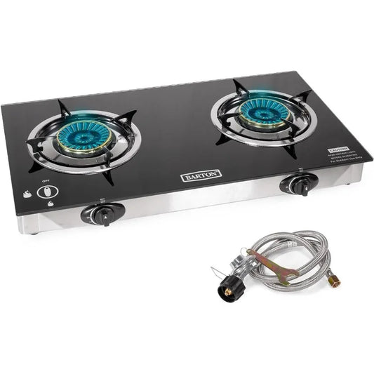 XMSJ Double Burner Stove With Auto Ignition Cooktop