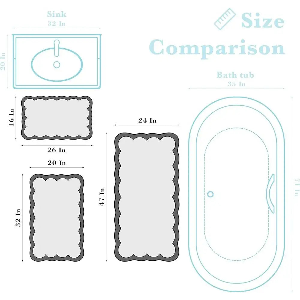 DUTRIEUXCN Microfiber Bathroom Runner Rug Non Slip Backing