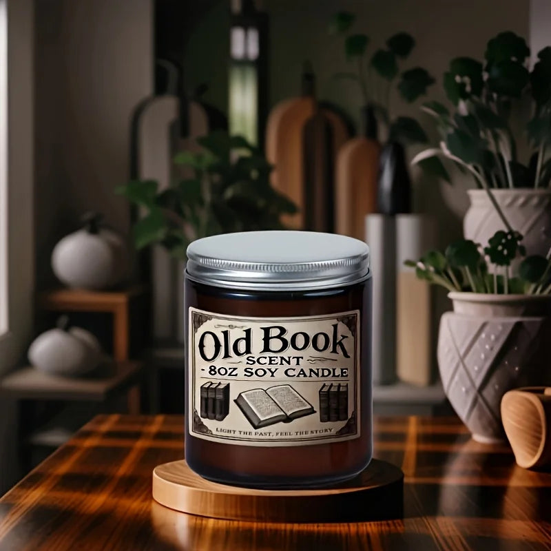 Old Book Flavored Soy Candles - Aromatherapy, Candle Soy Gifts, Home Scented Candles, Valentine's Day Gifts