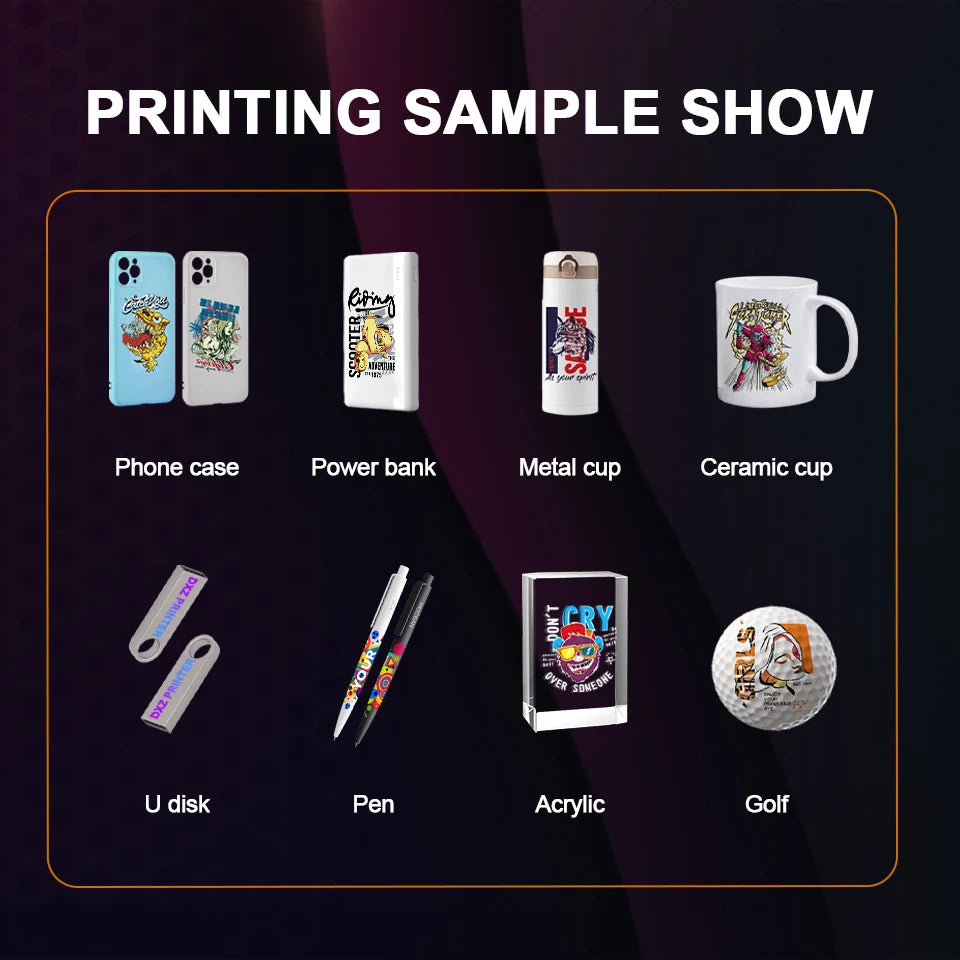 US/EU Stock A3 XP600 UV Printer A4 L805 UV Flatbed Printing Machine For Pen Metal Wood Acrylic UV DTF Printer UV Sticker Printer