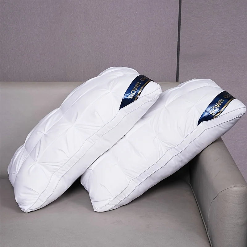 Bedding Bed Pillows for Sleeping Queen Size (White), Cooling Hotel Quality, Gusseted Pillow for Back, Stomach or Side Sleepers