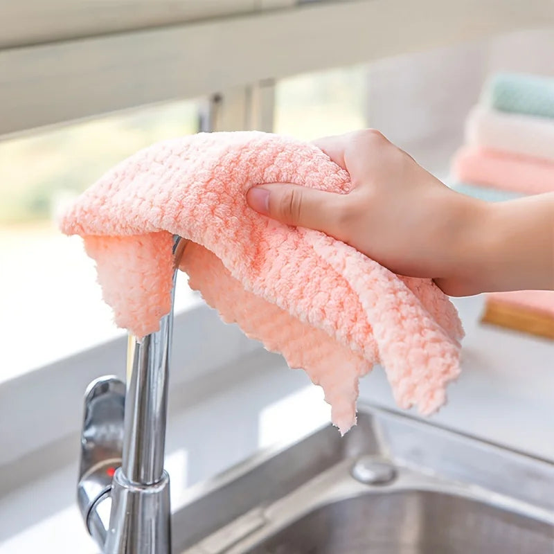 20Pcs/Pack Thickened Cleaning Cloths Wiping Rag Reusable Mirrors Window Glass Dish Washing Cloth Kitchen Towel Kitchen Cleaning