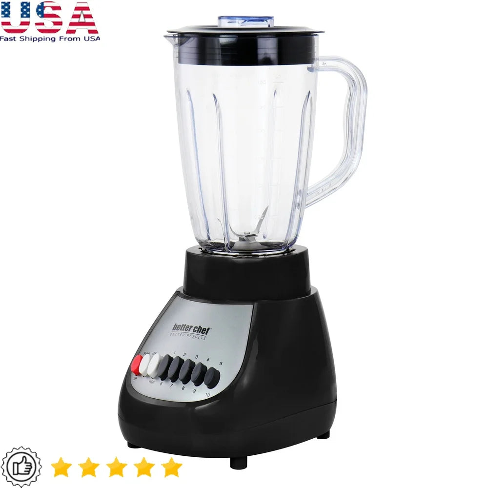 XMSJ 10 Speed Countertop Blender With Plastic Jar And Pulse