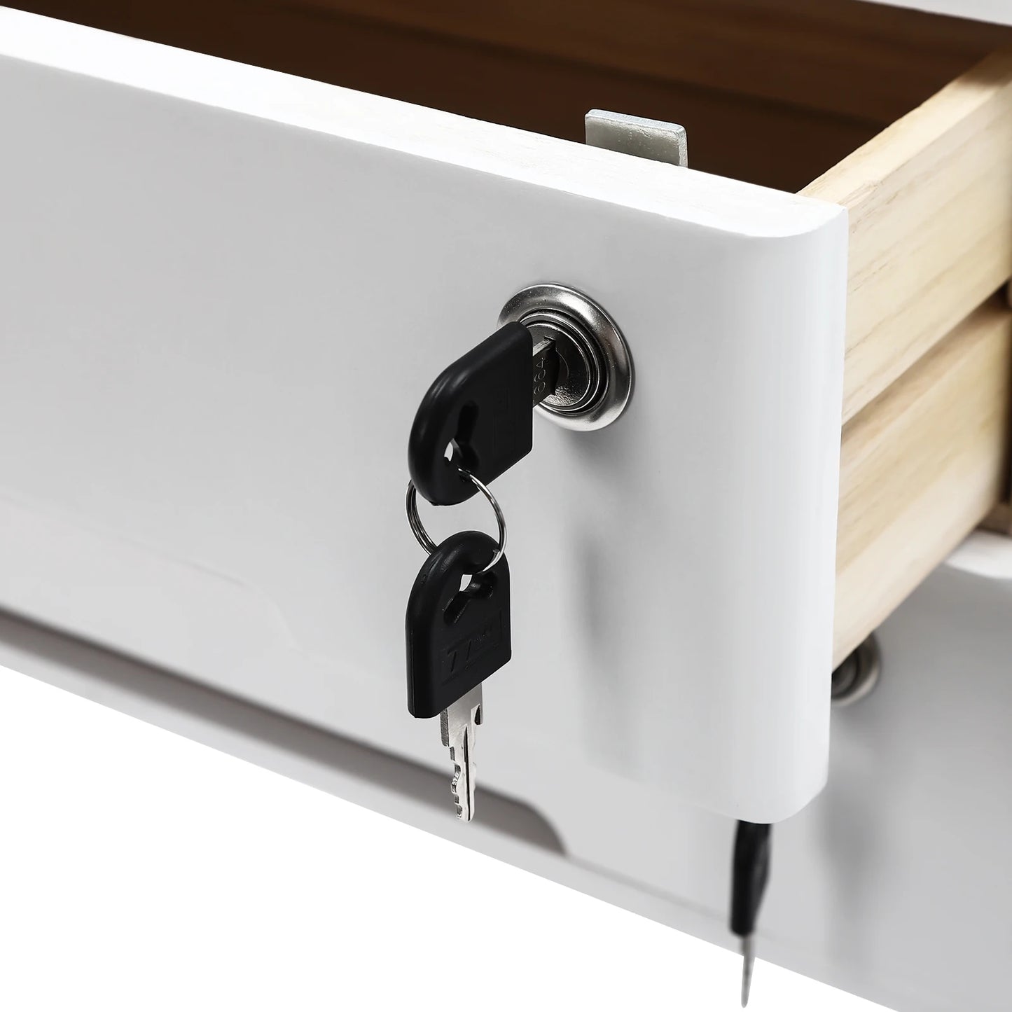 General Use Desk Organizer With Locking Drawers Office