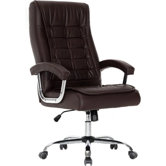 XMSJ Executive Leather Office Chair High Back Swivel