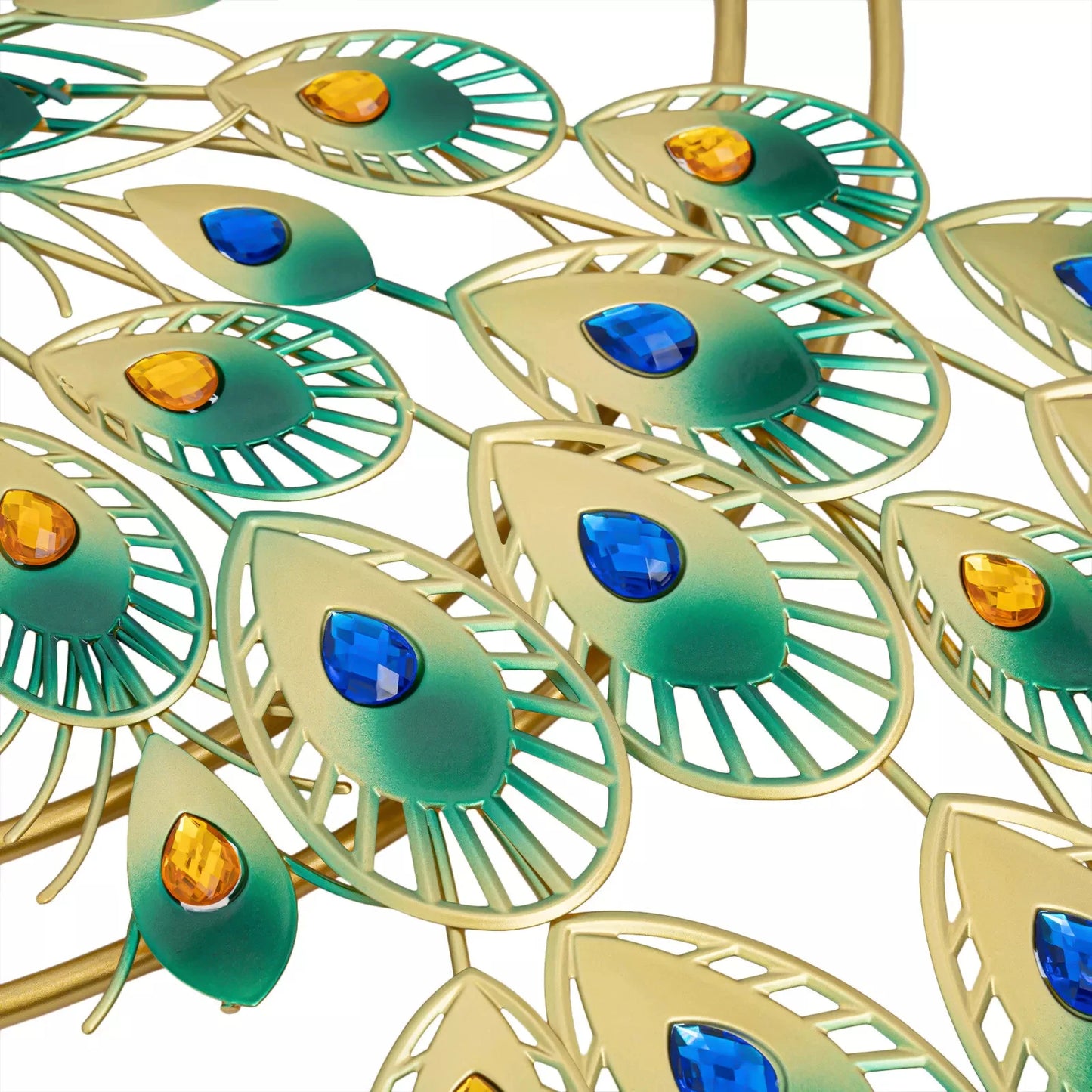 Hign-concerned Peacock Wall Clock Crystal Resin European