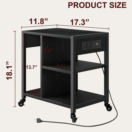 HiMISS Printer Stand With USB Ports And Power Outlets