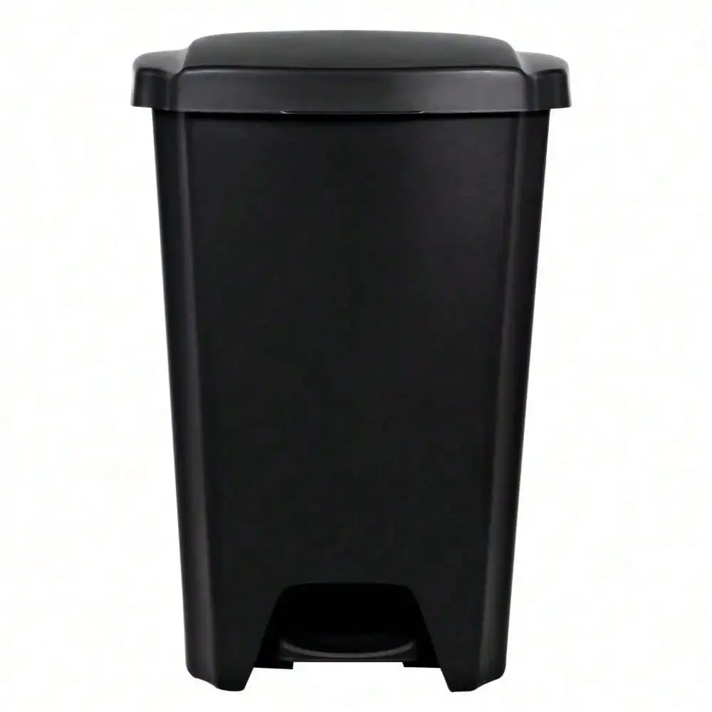 12.1 gallon trash can, plastic step kitchen trash can, foot design, cleaner and more hygienic