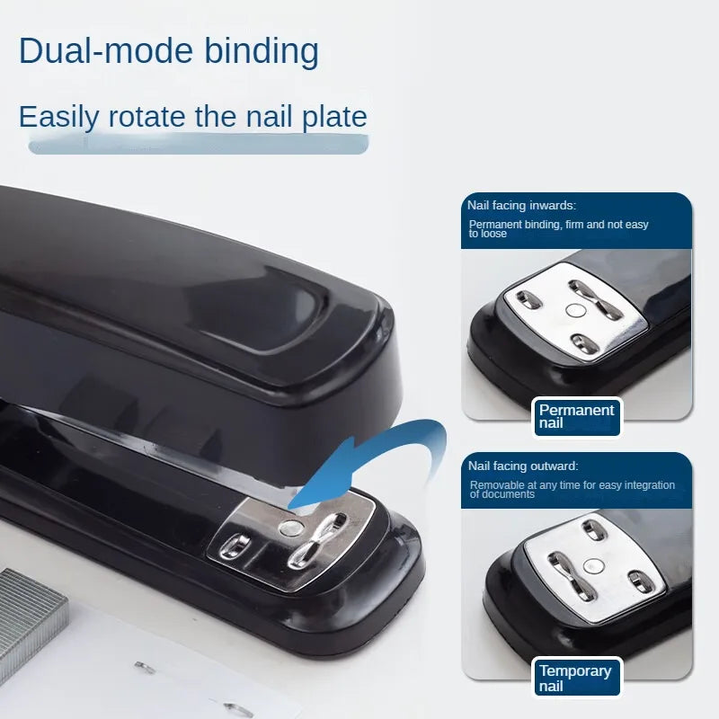 M&G Dual Mode Stapler Business Metal Durable Stapler #12 Office Supplies Single Pack Black/Gray Fits 24/6 & 26/6 Nail Patterns