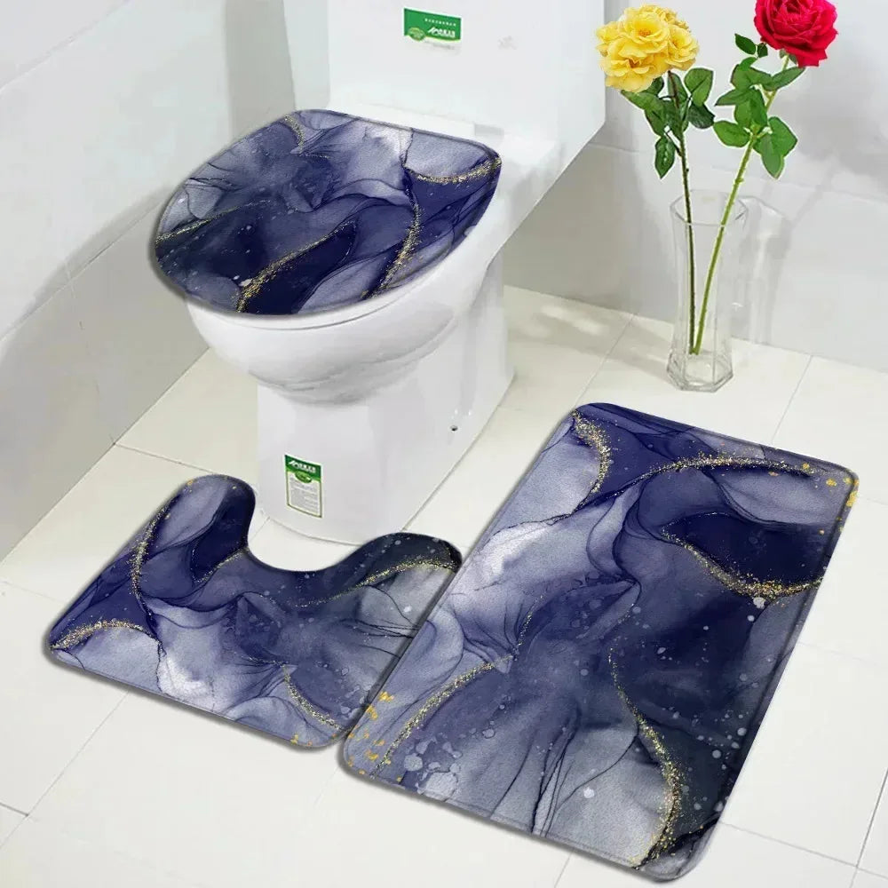 CN Zhejiang Abstract Marble Bath Mat Modern Non Slip Rug