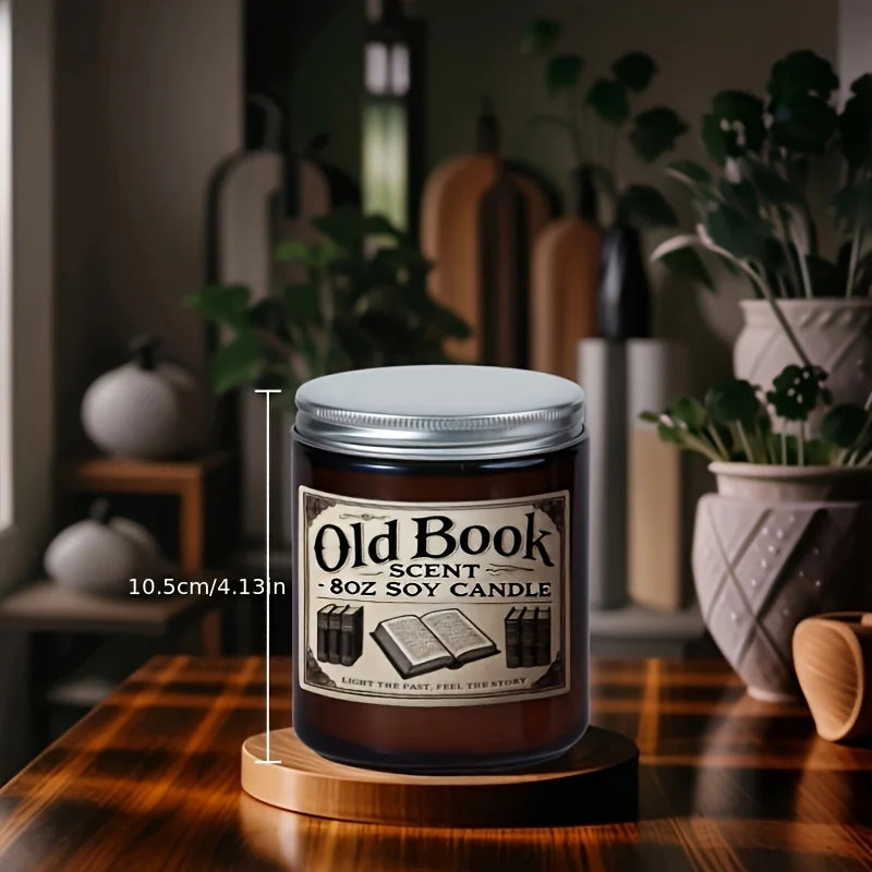 Old Book Flavored Soy Candles - Aromatherapy, Candle Soy Gifts, Home Scented Candles, Valentine's Day Gifts