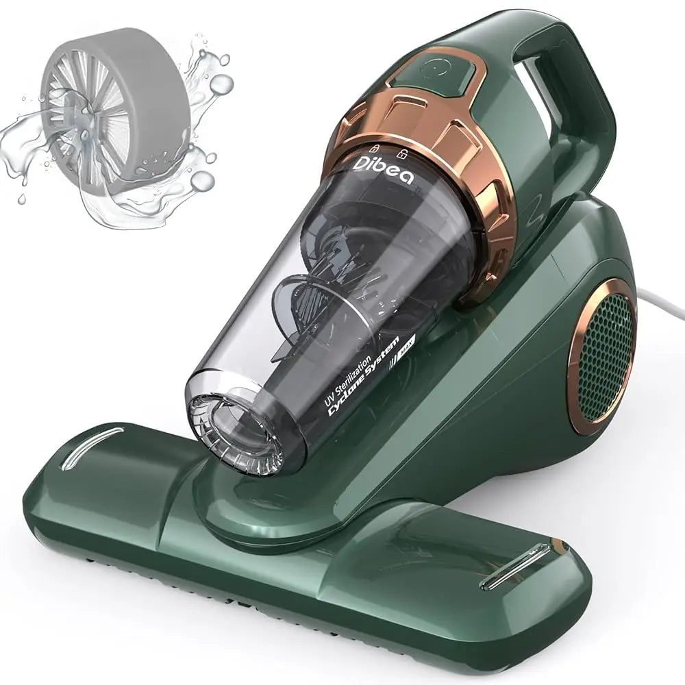 Handheld Bed Vacuum Cleaner Hine, Mattr Vacuum Cleaner With 15Kpa Suction, Uv Light, Washable Hepa For Deep Clean Fur, Hair,