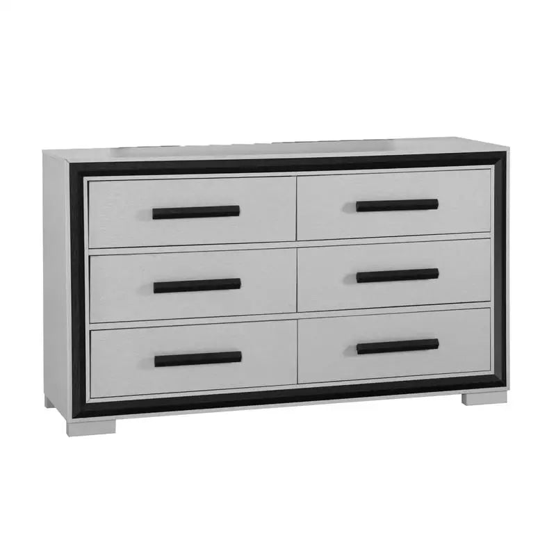 5PC King Bedroom Set – Grey & Black Design