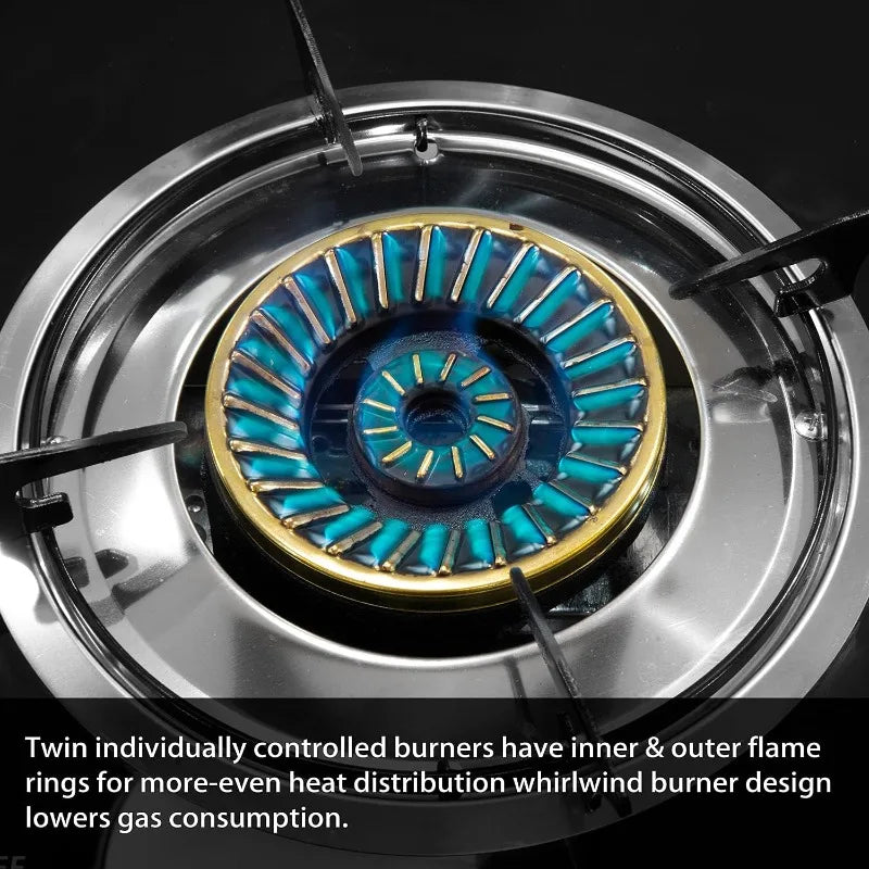 XMSJ Double Burner Stove With Auto Ignition Cooktop